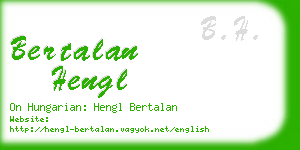 bertalan hengl business card